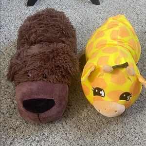2 Flip a Zoo Mushmillows Stuffed Toys Animals Plush Cat & Dog Giraffe & Elephant